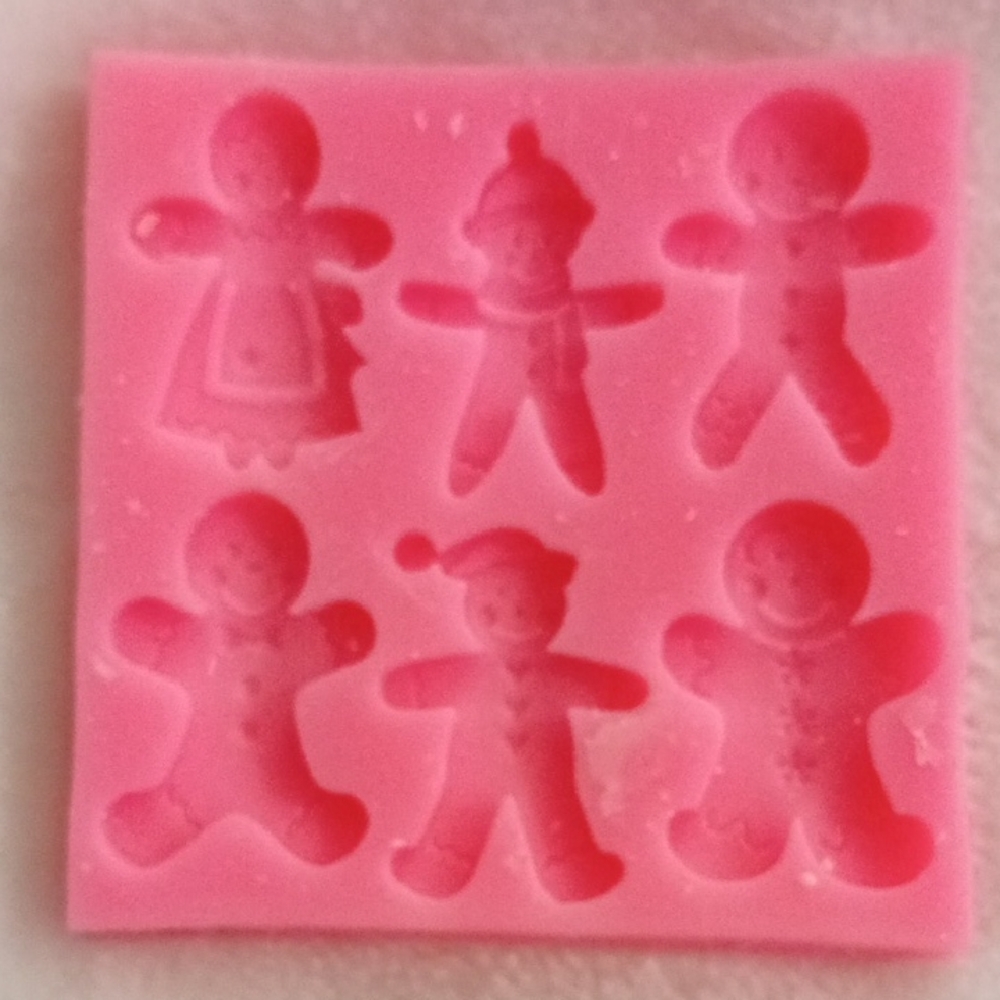 Pink Silicone Gingerbread Mold for Baking